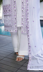 Shamooz Stitched 3 Piece Formals Suits-Natural White SEM-0740