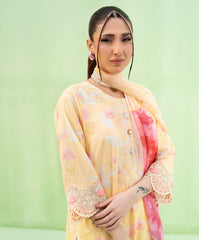 Falling Pretty By Kaanthaa Stitched 3 Piece Summer Suit-Daisy Daze