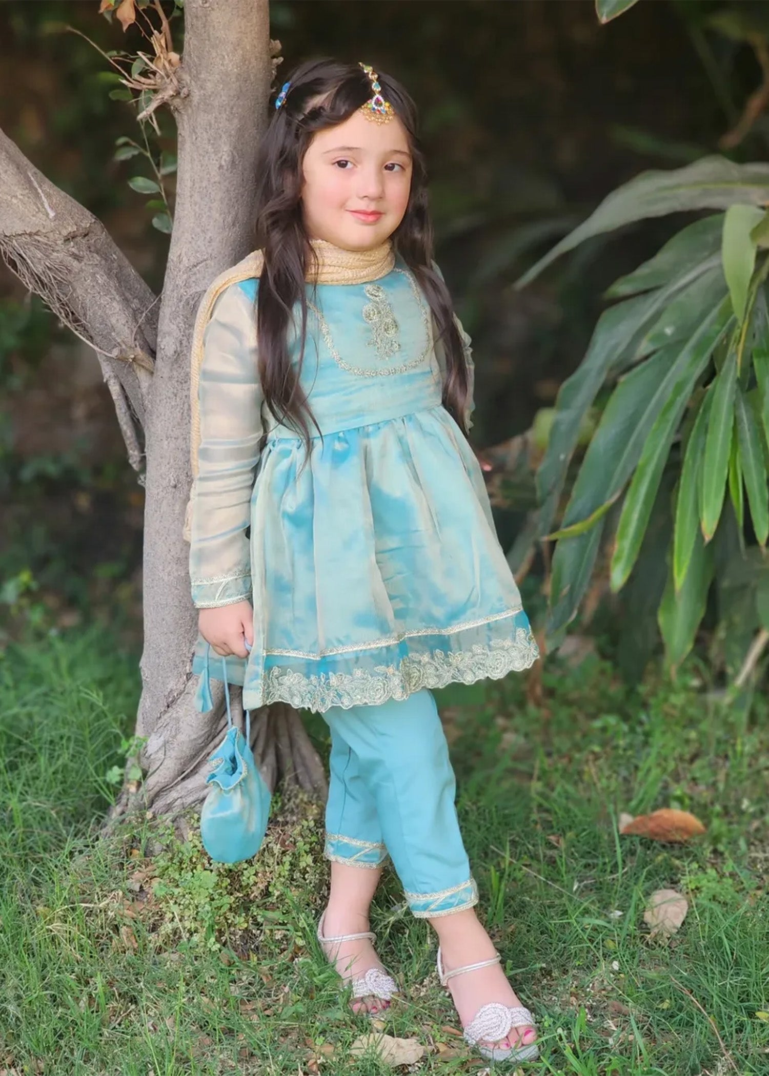 Eid Ki Khushiyan By Modest Stitched 3 Piece Cotton Frock Collection'2025-9025-Grn