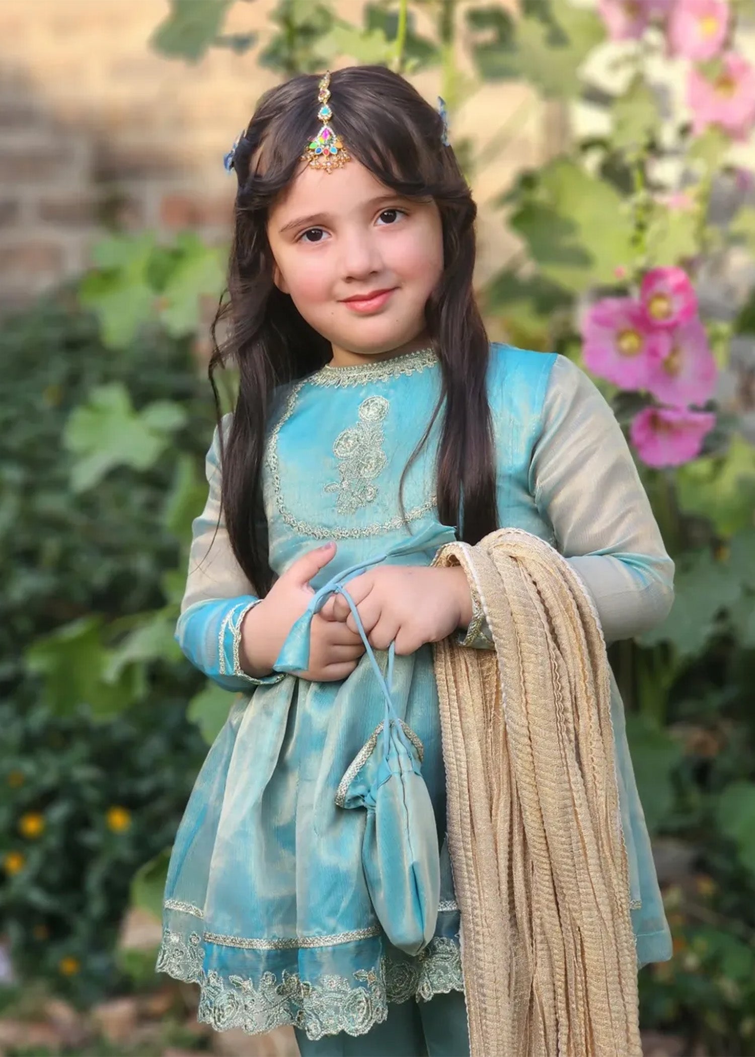 Eid Ki Khushiyan By Modest Stitched 3 Piece Cotton Frock Collection'2025-9025-Grn