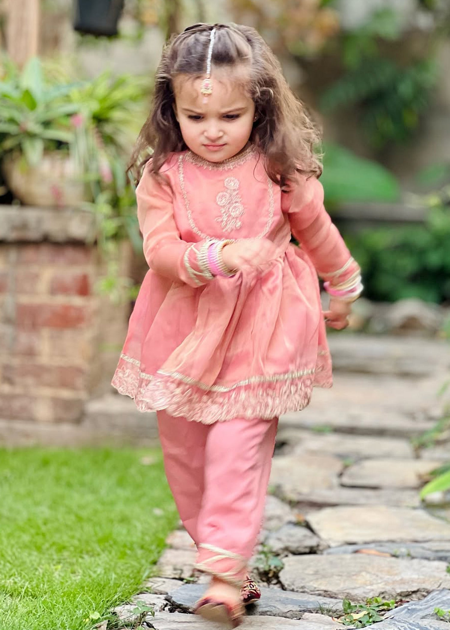 Eid Ki Khushiyan By Modest Stitched 3 Piece Cotton Frock Collection'2025-9025-Pnk