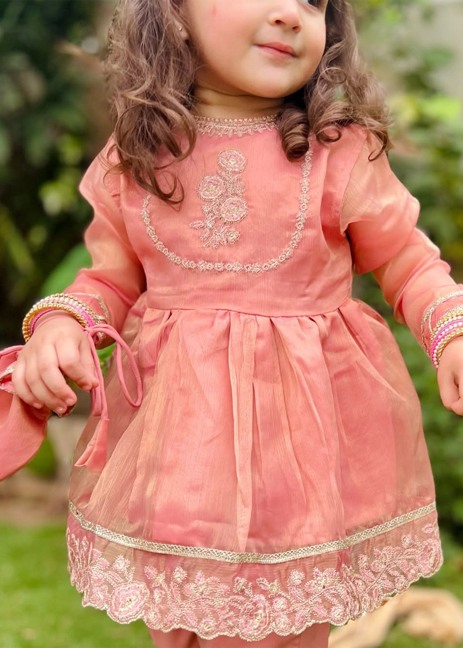 Eid Ki Khushiyan By Modest Stitched 3 Piece Cotton Frock Collection'2025-9025-Pnk