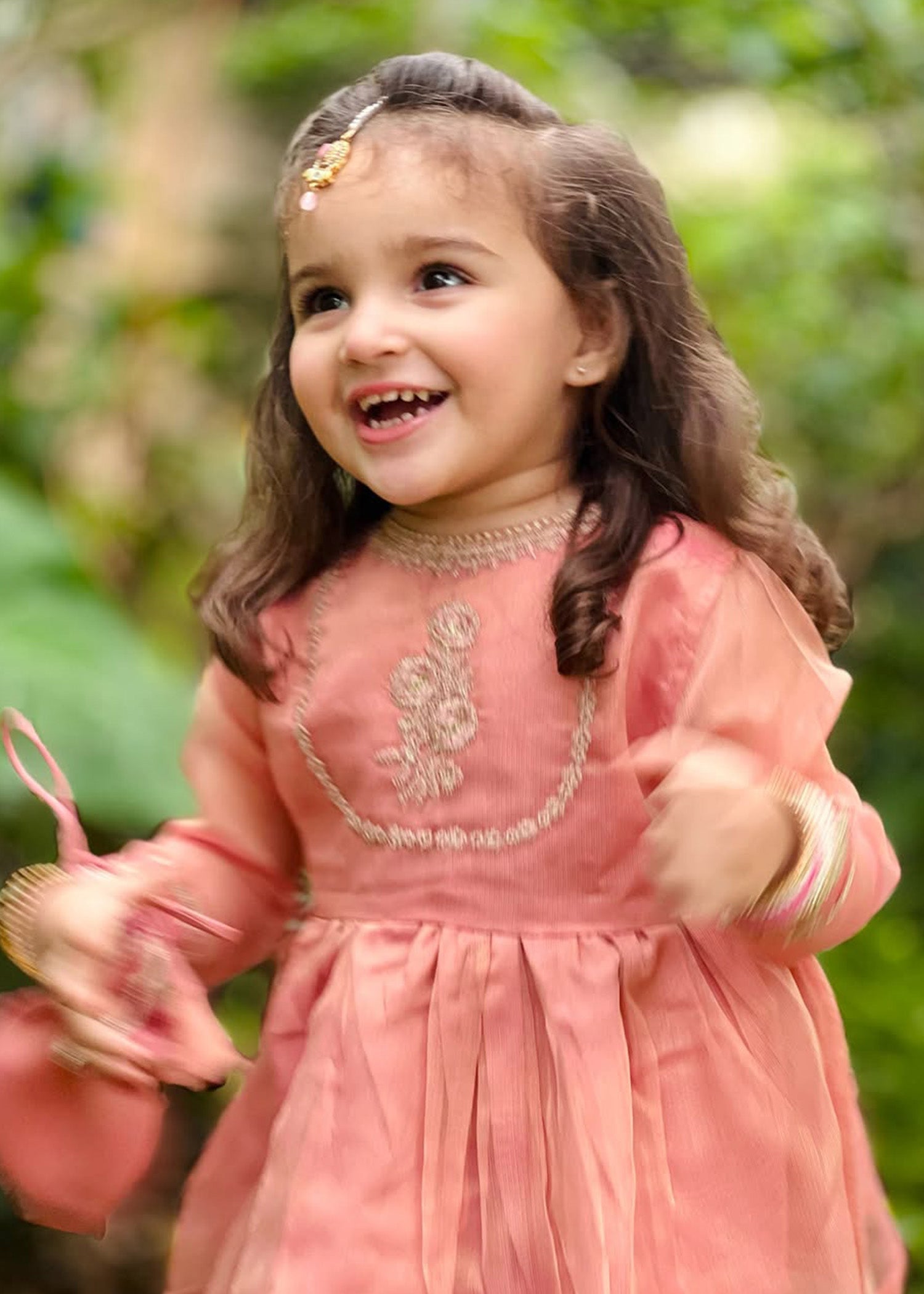Eid Ki Khushiyan By Modest Stitched 3 Piece Cotton Frock Collection'2025-9025-Pnk