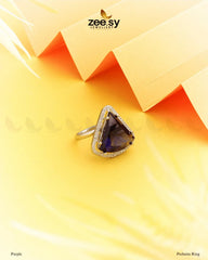 Prehnite Ring Purple - Zeesy Jewellery