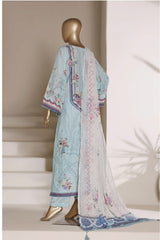 Sada Bahar Stitched 3 Piece Self Lawn Kaftan Suit-PR-922-Sky