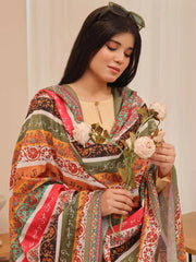 Phool Stripe Silk Odhni (Light Multi) TNG by MD