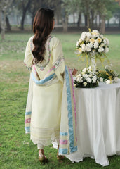 Tales Of Petals By Sardinia Unstitched 3 Piece Luxury Summer Suit-DAISY DREAM