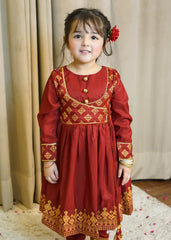 Modest Stitched 3 Piece Formals Kids Suit-Gulnar