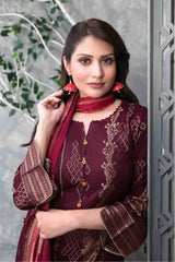 Sanjh by Tawakkal Unstitched 3 Piece Broshia Banarsi Lawn Suit-S-9416