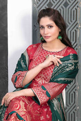 Sanjh by Tawakkal Unstitched 3 Piece Broshia Banarsi Lawn Suit-S-9418