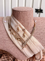 Made For Her-Elviera AD Zircon Necklace Set - KFS1022