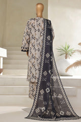 Sada Bahar Stitched 3 Piece Printed Lawn Vol-05 Suit-PR-9554-Off White