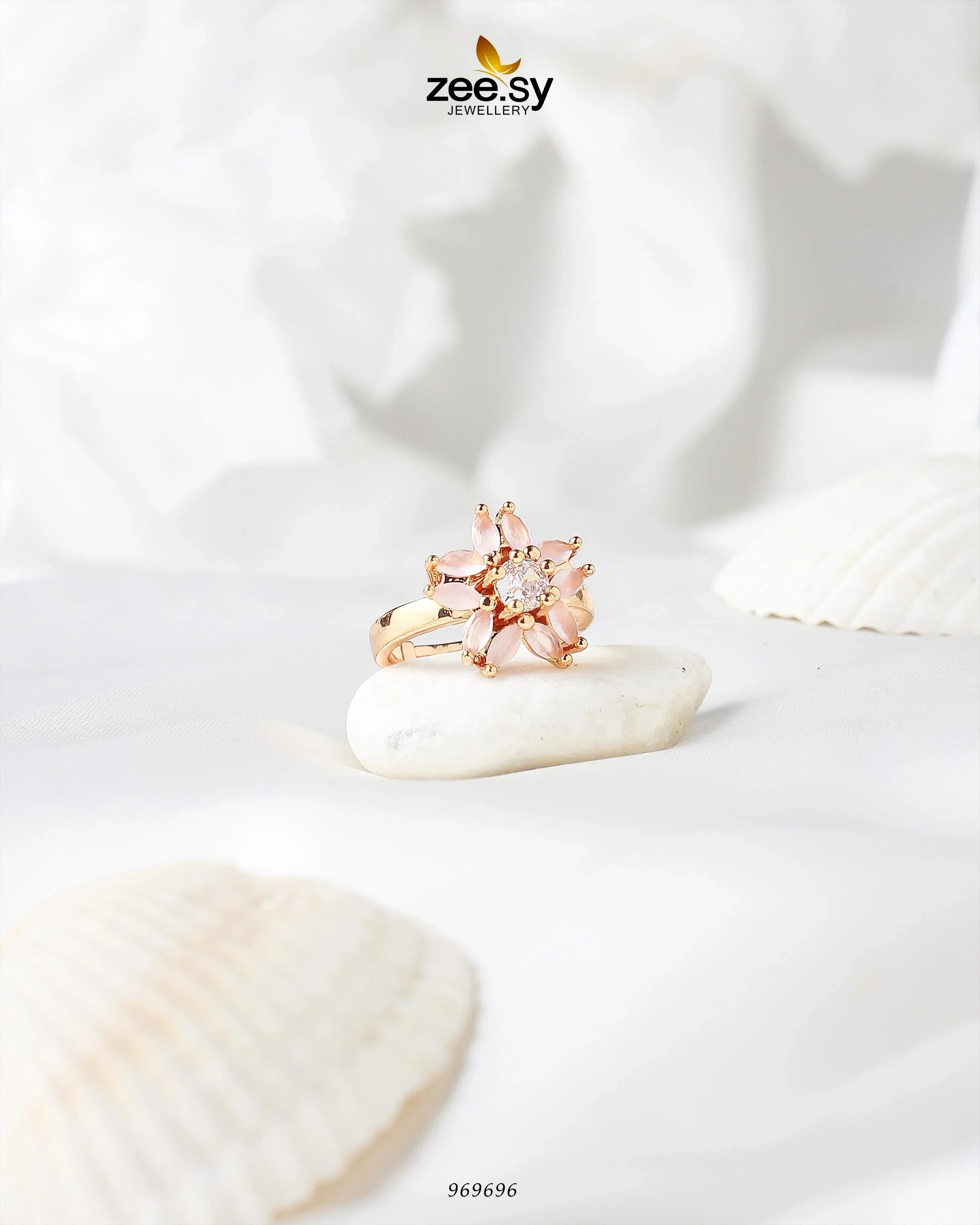 Daisy Ring Mint pink - Zeesy Jewellery
