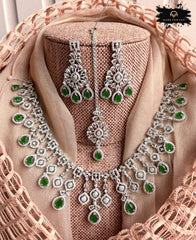 Made For Her-Regal Zircon Necklace Set - KDV1009
