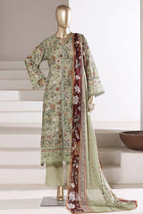 Sada Bahar Stitched 3 Piece Festive Emb Lawn With Fancy Dupatta Vol-02 Suit-EMB-982-GREEN