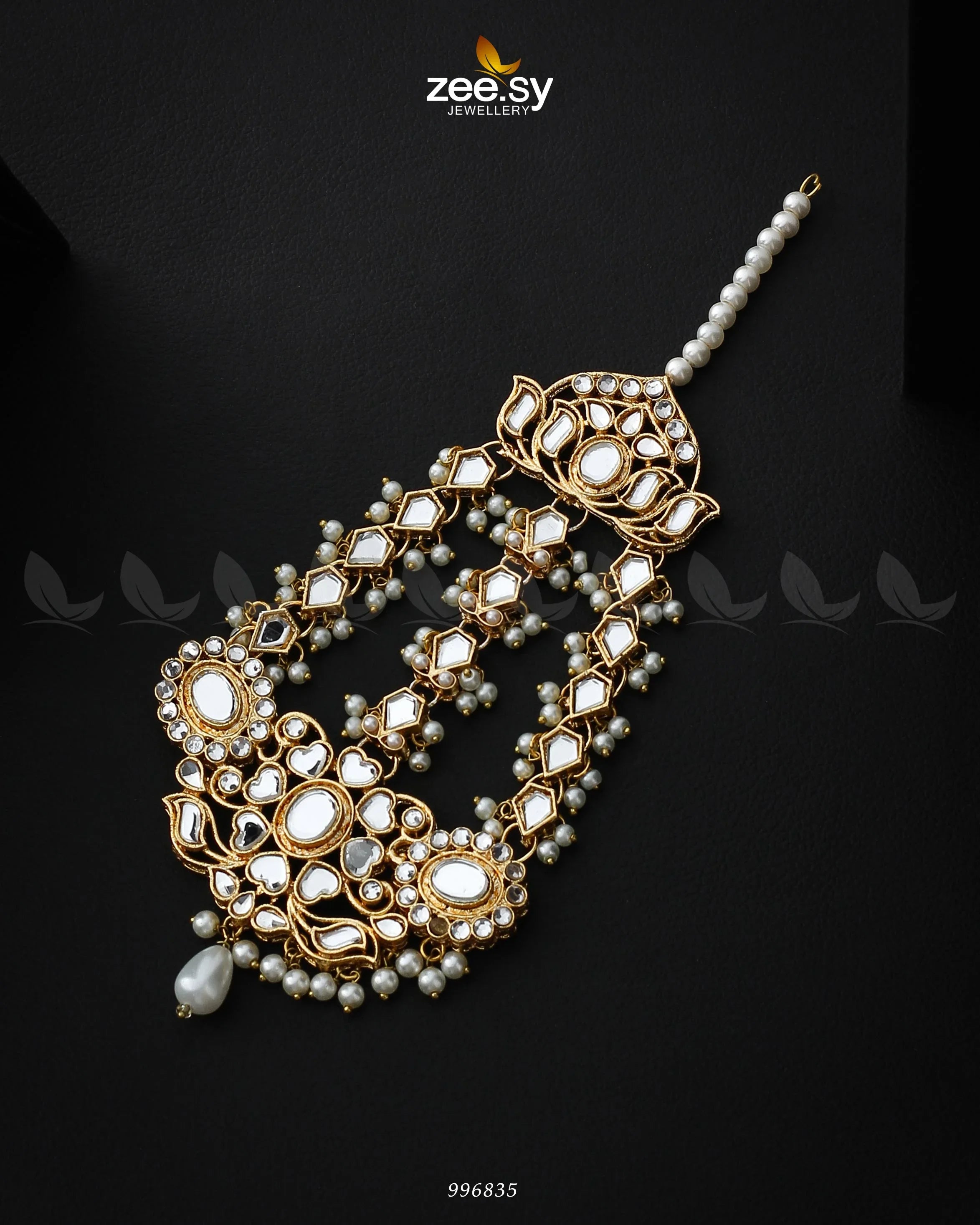 Splendid Jhumar Bindiya White - Zeesy Jewellery