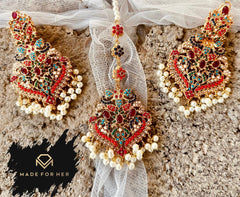 Made For Her-Satrangi Shingar Earrings & Tikka - LNS018