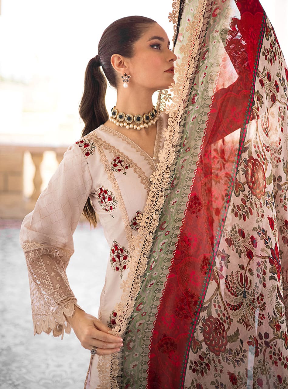 Zainab Chottani Unstitched 3 Piece Eid Luxury Lawn Collection'2023-ZC-09-B