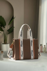 Dark Brown Jute tote bag Chloe style with fineur branding for girls Pakistan