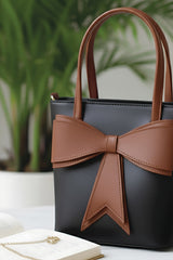 Fineur Carryme Black and brown Tote Bags | Cute Bow High Quality Bag Just for 1999.