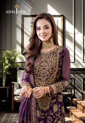 Asim Jofa Jhilmil Ajjm-06 Embroidered Chiffon 3 Pcs