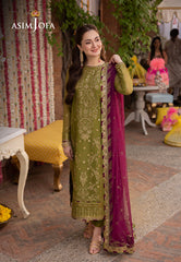 Asim Jofa Jag Mag Ajmj-16 Embroidered Chiffon 3 Pcs