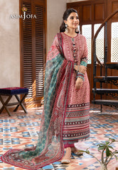 Asim Jofa Rania Pre-Winter '23 Ajrw-07 Designers Stitched Embroidered Premium Winter Cotton 3 Pcs