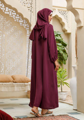 Hijabi.Pk Royal Plum Abaya