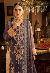 Asim Jofa Velvet Festive Ajvf-04 Embroidered Chiffon 3 Pcs