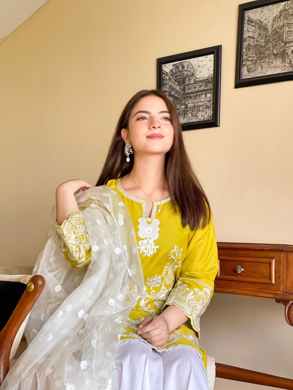 Panache Apparel Stitched Kurta Collection-Sunehri Dananeer