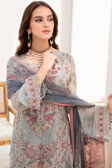 Chevron by Ramsha Unstitched 3 Piece Chiffon Vol-07 Suit-A-703