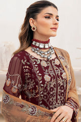 Chevron by Ramsha Unstitched 3 Piece Chiffon Vol-07 Suit-A-712
