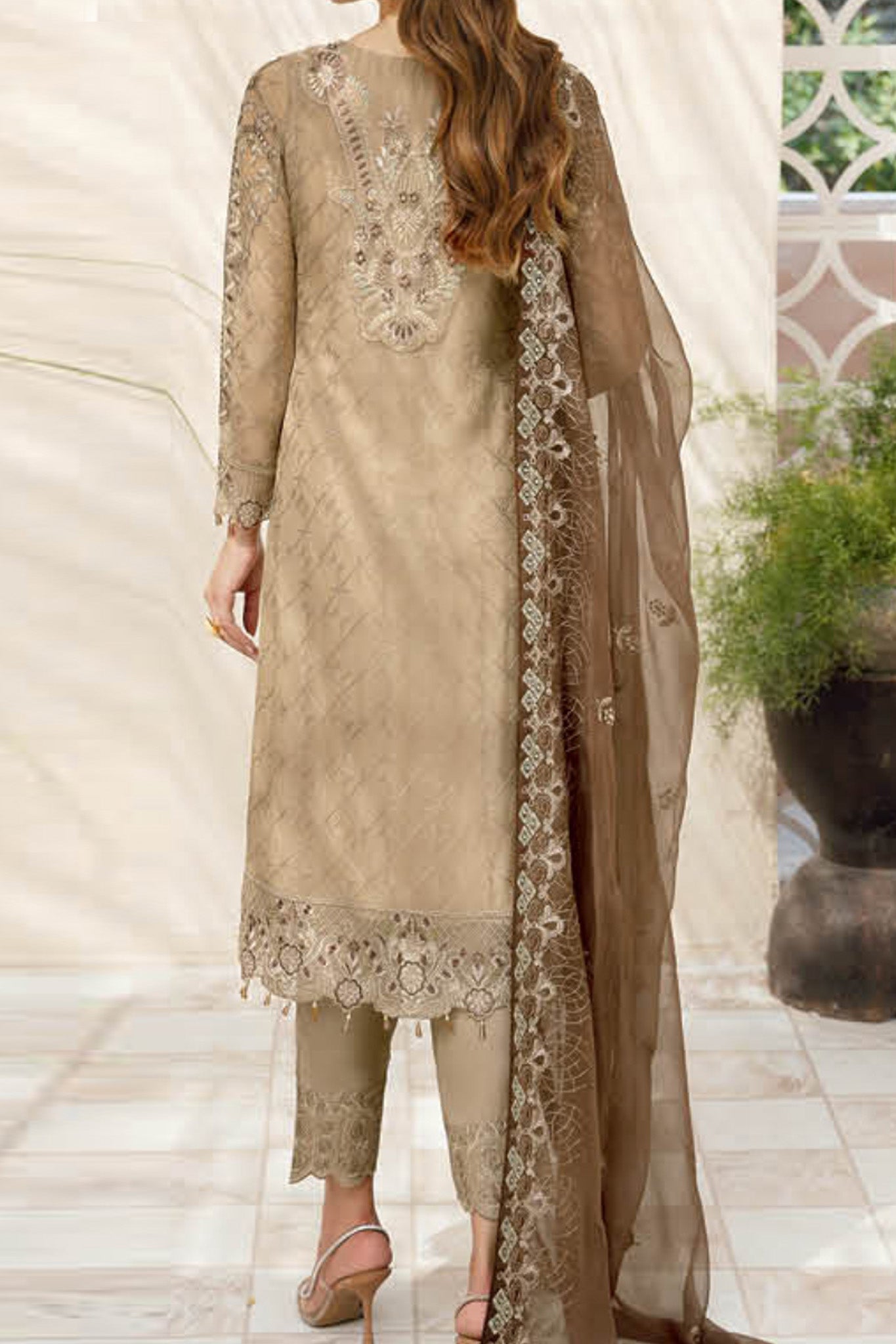 Chevron By Ramsha Unstitched 3 Piece Luxury Chiffon Vol-09 Collection'2024-A-904
