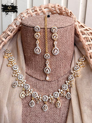 Made For Her-Zafielle Zircon Necklace Set - KFS1057