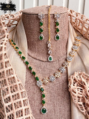Made For Her-Moonveil Zircon Necklace Set - KFS1051