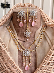 Made For Her-Elarique Zircon Necklace Set - KFS1049