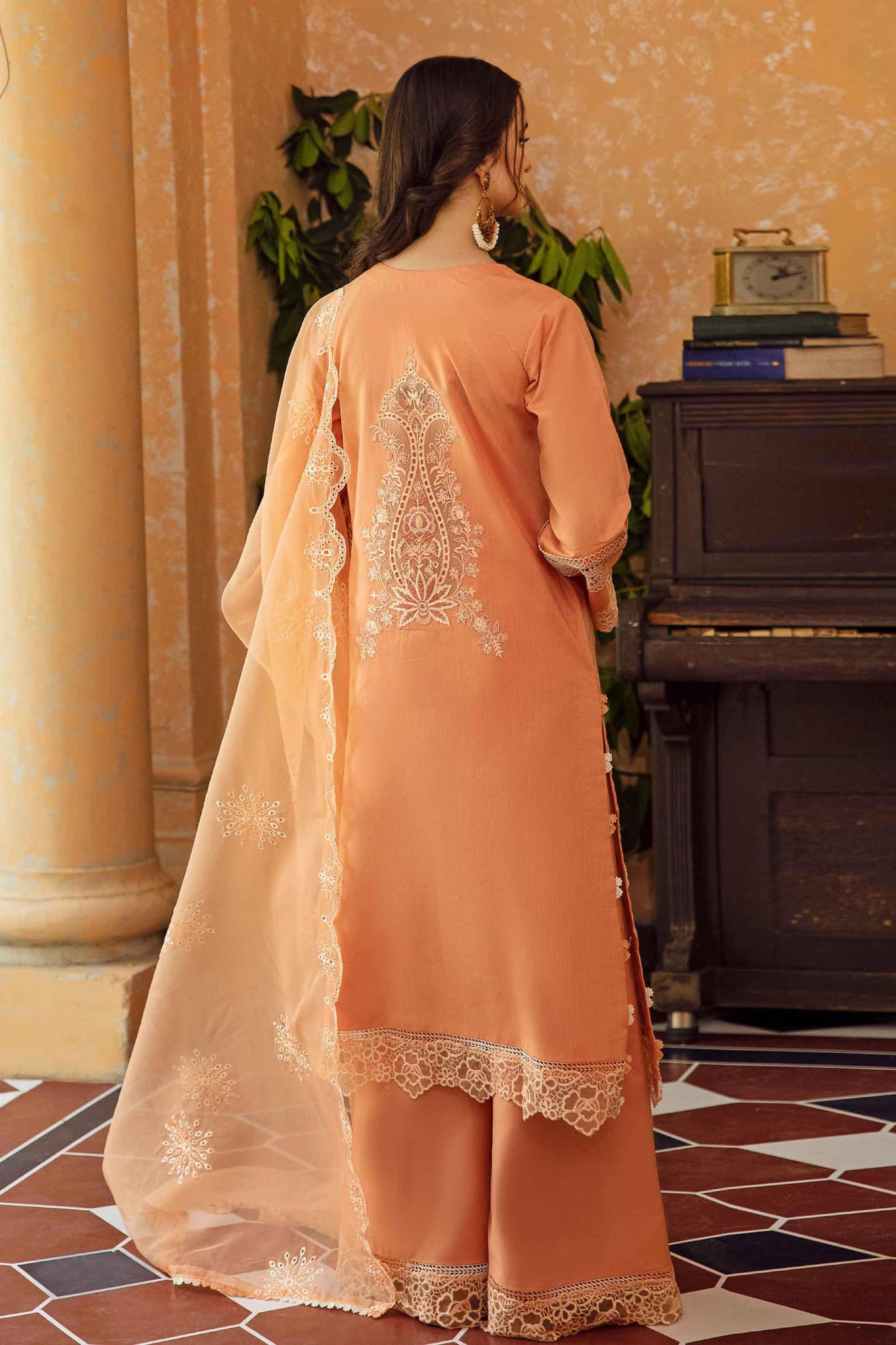 Mina Kumari by Aabyaan Unstitched 3 Piece Chikankari Eid Collection'2023-AB-01