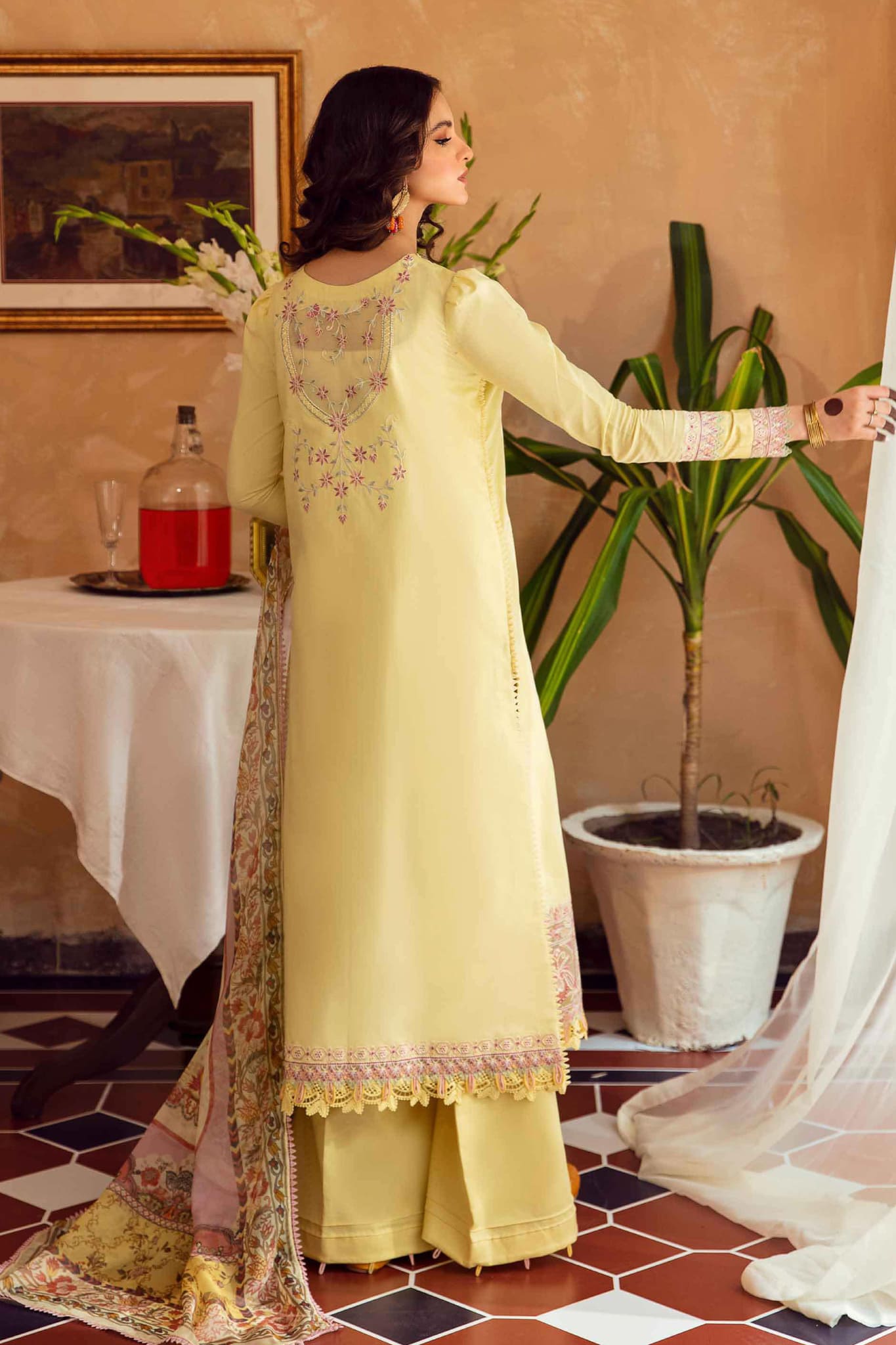 Mina Kumari by Aabyaan Unstitched 3 Piece Chikankari Eid Collection'2023-AB-07