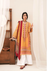 Zara Shahjahan Unstitched 3 Piece Eid Luxury Lawn Suit-D22-Abroo-A