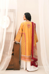 Zara Shahjahan Unstitched 3 Piece Eid Luxury Lawn Suit-D22-Abroo-A