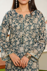 Aizal Stitched 2 Piece Co Ords Prints Collection'2025-A-C-670-TEAL