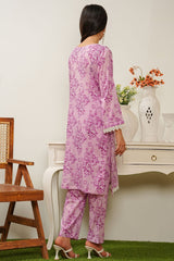 Aizal Stitched 2 Piece Co Ords Prints Suit-A-C-673-L PURPLE