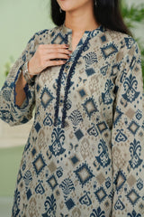 Aizal Stitched 2 Piece Co Ords Prints 2 Collection'2025-AC2-680-Off White