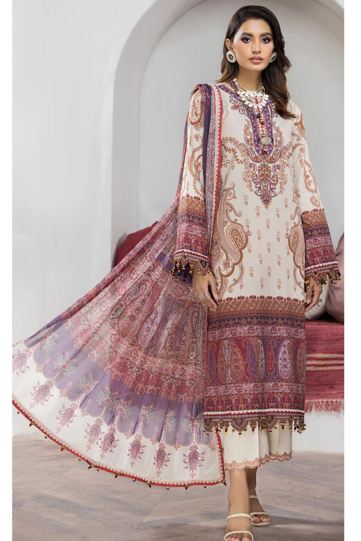 Nazafreen by Anaya Unstitched 3 Piece Emb Cambric Collection'2022-AEC22-09
