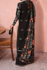 The Painted Garden By Afrozeh Unstitched 3 Piece Emb Lawn Suit-AEF-03-Midnight Muse