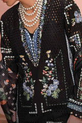 The Painted Garden By Afrozeh Unstitched 3 Piece Emb Lawn Suit-AEF-03-Midnight Muse
