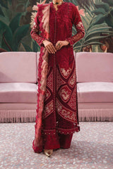 The Painted Garden By Afrozeh Unstitched 3 Piece Emb Lawn Suit-AEF-06-Dahlia Dusk