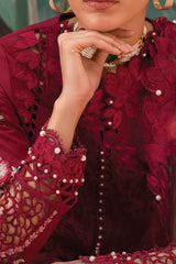 The Painted Garden By Afrozeh Unstitched 3 Piece Emb Lawn Suit-AEF-06-Dahlia Dusk