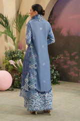 The Painted Garden By Afrozeh Unstitched 3 Piece Emb Lawn Suit-AEF-07-Indigo ink