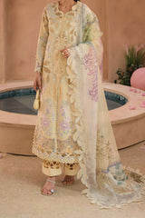 The Painted Garden By Afrozeh Unstitched 3 Piece Emb Lawn Suit-AEF-08-Sweet Saffron